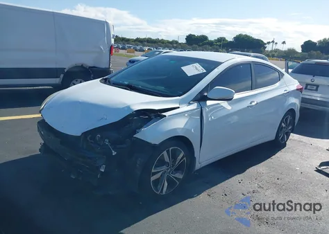 2016 Hyundai Elantra Limited из США, поврежденный, VIN 5NPDH4AE6GH655529